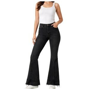 Liverpool Hannah Hi-Rise Flare Jeans Black Wash Size 12/31 NWT